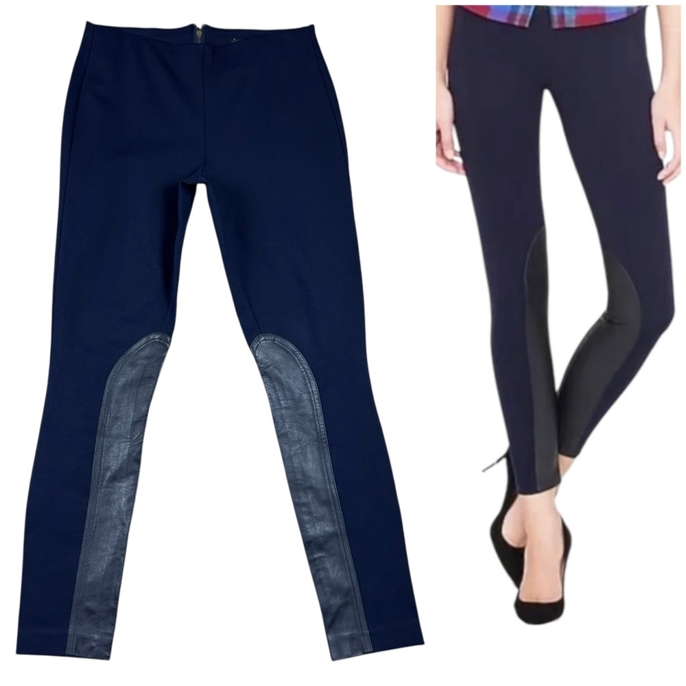 New J. Crew Pixie Jodhpur Riding Pants Size 4 Equestrian Leather Knee Patches